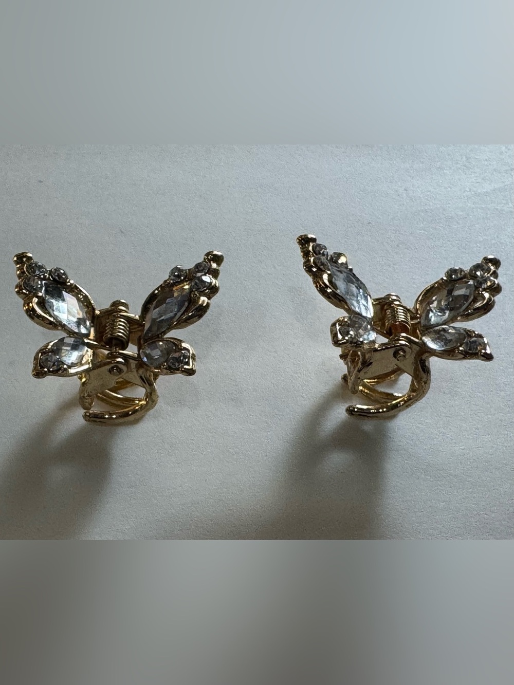 Rhinestone Metal Hair Clips Butterfly Butterflies dainty and charming
